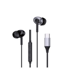 Навушники дротові WIWU EB318 Stereo Wired Earbuds EB318 (Type-C) Black (6977703656664)