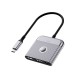 USB-Hub WIWU Traveling 3in1 USB C hub Wi-HB002 Gray (6976975616437)