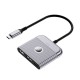 USB-Hub WIWU Traveling 3in1 USB C hub Wi-HB002 Gray (6976975616437)