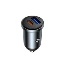 Автомобільний зарядний пристрій WIWU 35W Nano Lite A+C Fast Car Charger Wi-CC030 Gray (6977703656060)