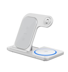 Бездротовий зарядний пристрій WIWU 3 in 1 Foldable Wireless Charger Wi-W020 White (6976195093537)