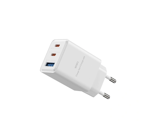 Мережевий зарядний пристрій WIWU Cube 67W 2C+A GaN Fast Charger Wi-G026 EU White (6977703656800)