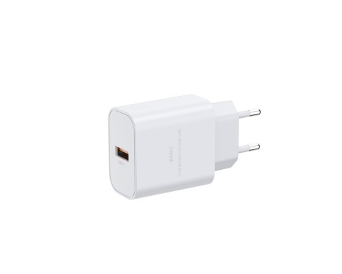 Мережевий зарядний пристрій з кабелем WIWU 2.4A Essen GaN Fast Charger Combo with A-M cable Wi-G023 A-M EU White (6977703655964)