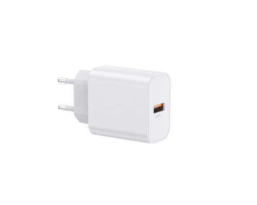 Мережевий зарядний пристрій з кабелем WIWU 2.4A Essen GaN Fast Charger Combo with A-M cable Wi-G023 A-M EU White (6977703655964)