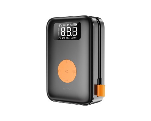 Автомобільний насос WIWU Portable Cordless Tire inflator Wi-Ai003 Black (6977703650792)