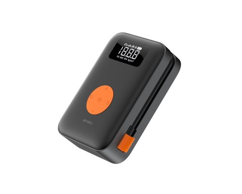 Автомобільний насос WIWU Portable Cordless Tire inflator Wi-Ai003 Black (6977703650792)
