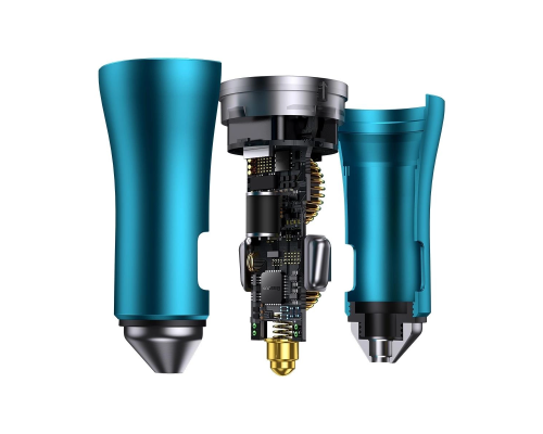 Автомобільний зарядний пристрій Baseus Golden Contactor Pro Dual Fast Charger Car Charger C+C 40W Blue (CGJP000003)