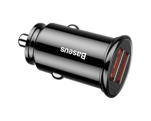 Автомобільний зарядний пристрій Baseus Circular Plastic А+А 30W Black (CCALL-YD01)