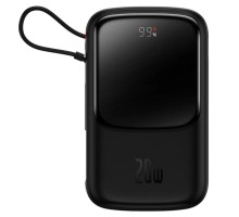 Зовнішній акумулятор Baseus Qpow Pro Digital Display Fast Charge 10000mAh 20W (Type-C cable) Black (PPQD020001)