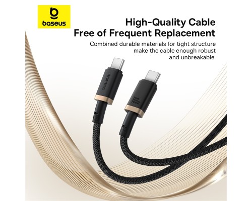 Кабель Baseus Dura Series Fast Charging Cable Type-C to Type-C 100W 1m Gold+Black (P10377803U01-00)