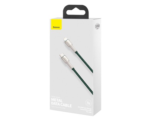 Кабель Baseus Cafule Series Metal Data Cable Type-C to iP PD 20W 1m Green (CATLJK-A06)