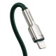 Кабель Baseus Cafule Series Metal Data Cable Type-C to iP PD 20W 1m Green (CATLJK-A06)