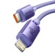 Кабель Baseus Crystal Shine Series Fast Charging Data Cable Type-C to iP 20W 1.2m Purple (CAJY000205)