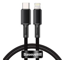 Кабель Baseus High Density Braided Fast Charging Data Cable Type-C to iP PD 20W 1m Black (CATLGD-01)