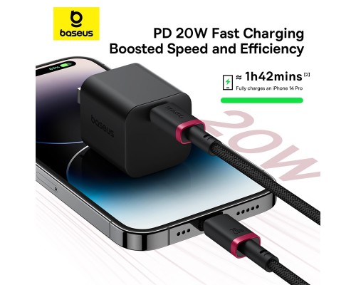 Кабель Baseus Dura Series Fast Charging Cable Type-C to iP 20W 1m Grey+Black (P10377800U01-01)