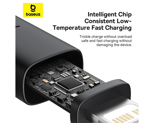 Кабель Baseus Dura Series Fast Charging Cable Type-C to iP 20W 1m Grey+Black (P10377800U01-01)