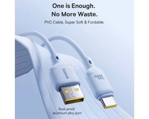 Кабель Baseus Silky Series Fast Charging Cable USB to iP 2.4A 1m Galaxy Blue (P10377702313-00)