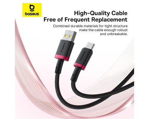 Кабель Baseus Dura Series Fast Charging Cable USB to Type-C 60W 1m Red+Black (P10377802U01-01)