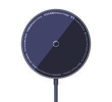 Бездротовий зарядний пристрій Baseus Simple Mini3 Magnetic Wireless Charger 15W Dusty Purple (CCJJ040205)