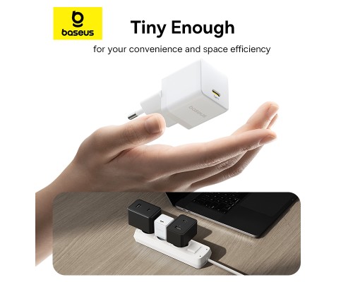 Мережевий зарядний пристрій Baseus Palm Fast Charger 1C 20W EU Moon White (P10111602213-00)