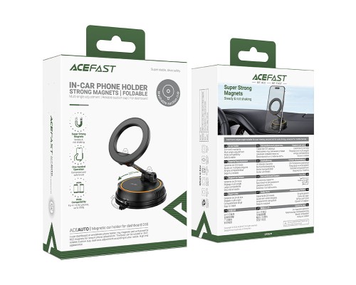 Автотримач для телефона ACEFAST D55 magnetic car holder for dashboard Black (6974316284338)