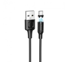 Кабель BOROFONE BX41 USB to Type-C 2.4A, 1m, PVC, PVC connectors, magnetic, Black (6931474738462)