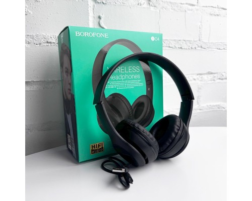 Бездротові накладні навушники BOROFONE BO4 Charming rhyme wireless headphones, Black (6931474709882)
