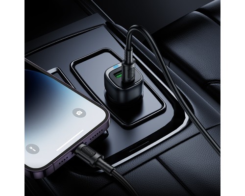 Автомобільний зарядний пристрій BOROFONE BZ34B Cloud PD38W(1C1A) car charger set(C to iP) Black (6941991122392)