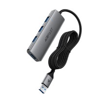 USB-хаб ACEFAST J17 USB-A  4-in-1 HUB Metal Gray (6974316285922)