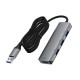 USB-хаб ACEFAST J17 USB-A  4-in-1 HUB Metal Gray (6974316285922)