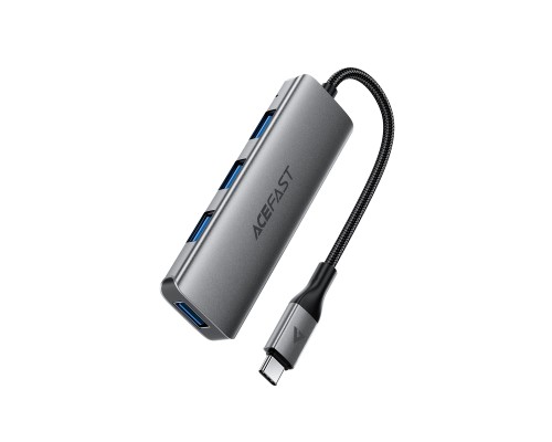 USB-хаб ACEFAST J15 USB-C 4-in-1 HUB Metal Gray (6974316285908)