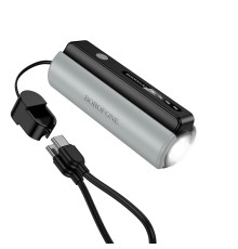 Зовнішній акумулятор BOROFONE BJ87 Star power bank with flashlight and cable(5000mAh) Black (6941991126901)