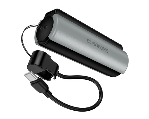 Зовнішній акумулятор BOROFONE BJ87 Star power bank with flashlight and cable(5000mAh) Black (6941991126901)