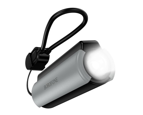 Зовнішній акумулятор BOROFONE BJ87 Star power bank with flashlight and cable(5000mAh) Black (6941991126901)