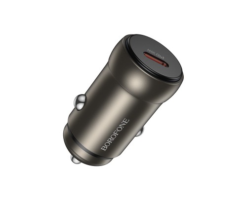 Автомобільний зарядний пристрій BOROFONE BZ32 Fresh single port PD30W car charger Black (6941991118517)