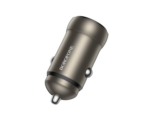 Автомобільний зарядний пристрій BOROFONE BZ32 Fresh single port PD30W car charger Black (6941991118517)