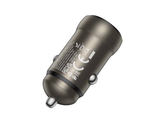 Автомобільний зарядний пристрій BOROFONE BZ32 Fresh single port PD30W car charger Black (6941991118517)