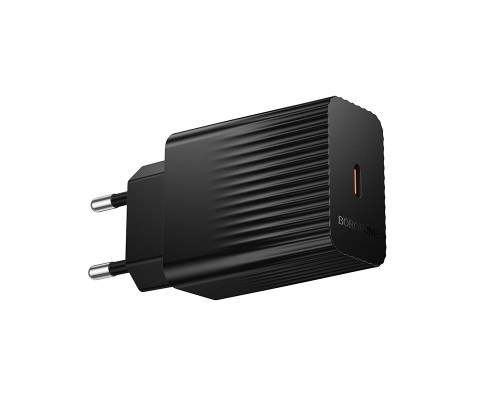 Мережевий зарядний пристрій BOROFONE BAS75A Source single port PD30W charger Black (6941991122811)