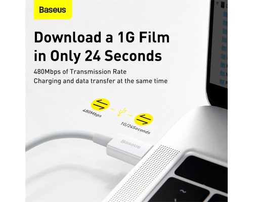 Кабель Baseus Superior Series Fast Charging Data Cable Type-C to iP PD 20W 1.5m White (CATLYS-B02)