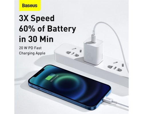 Кабель Baseus Superior Series Fast Charging Data Cable Type-C to iP PD 20W 1.5m White (CATLYS-B02)