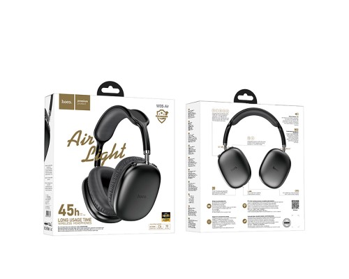 Бездротові накладні навушники HOCO W35 Air Triumph BT headset Black (6942007616331)