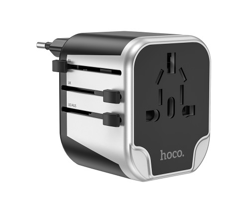 УЗП HOCO AC5 Level dual port universal conversion charger Black (6931474778284)