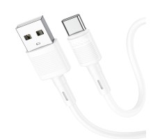 Кабель HOCO X83 USB to Type-C 3A, 1m, PVC, PVC connectors, White (6931474770912)