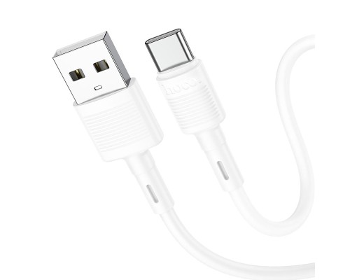 Кабель HOCO X83 USB to Type-C 3A, 1m, PVC, PVC connectors, White (6931474770912)