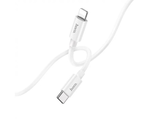 Кабель HOCO X87 Magic silicone PD charging data cable for iP White (6931474783189)
