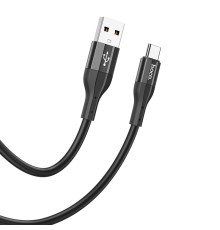 Кабель Hoco X72 Creator silicone charging data cable for Type-C Black (6931474761798)