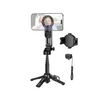 Селфі-монопод HOCO K27 Pro Magic mini live broadcast stand(pull clip+magnetic focusing version) Black (6942007668743)