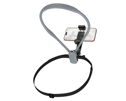 Кріплення для телефона на шию HOCO K30 Campo neck-hanging holder Black Gray (6942007664639)