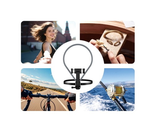Кріплення для телефона на шию HOCO K30 Campo neck-hanging holder Black Gray (6942007664639)