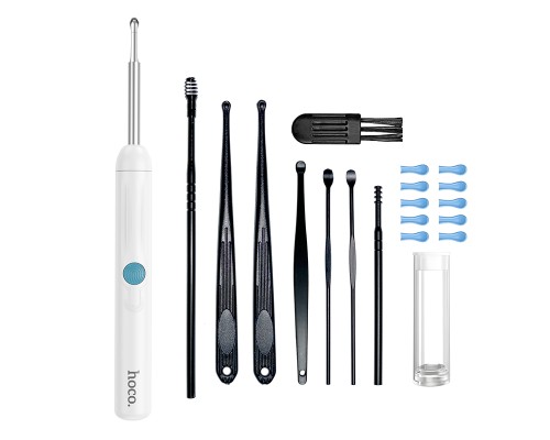 Інструмент для чищення вух з камерою HOCO HP65 Ears cleaning tool with camera White (6942007672733)